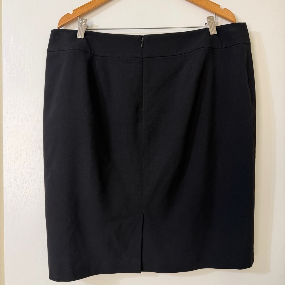 Nine West Black Pencil Suit Skirt Size 16 - Picture 2 of 6